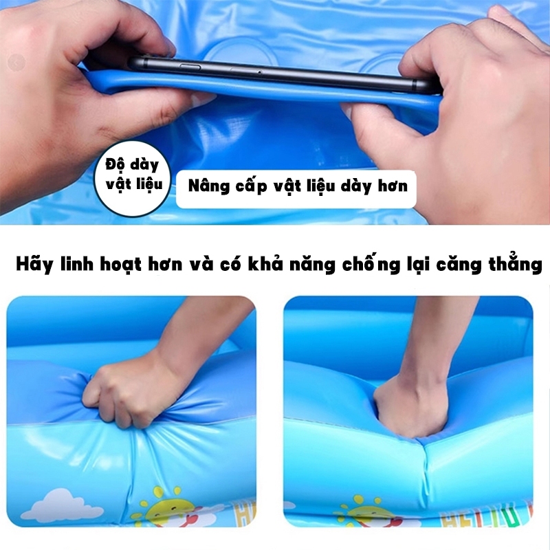 Bể Bơi Phao 3 Tầng Dày Dặn Chất Liệu PVC Bền Đẹp Đáy 2 Lớp Chống Trượt Nhiều Kích Thước lựa chọn