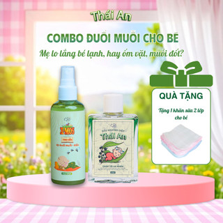 Combo Cho Bé Dầu Khuynh Diệp Thái An & Xịt Đuổi Muỗi Kiến XMOS ( 1 Khuynh diệp 25ml + 1 XMOS 120ml + 1Khăn sữa)