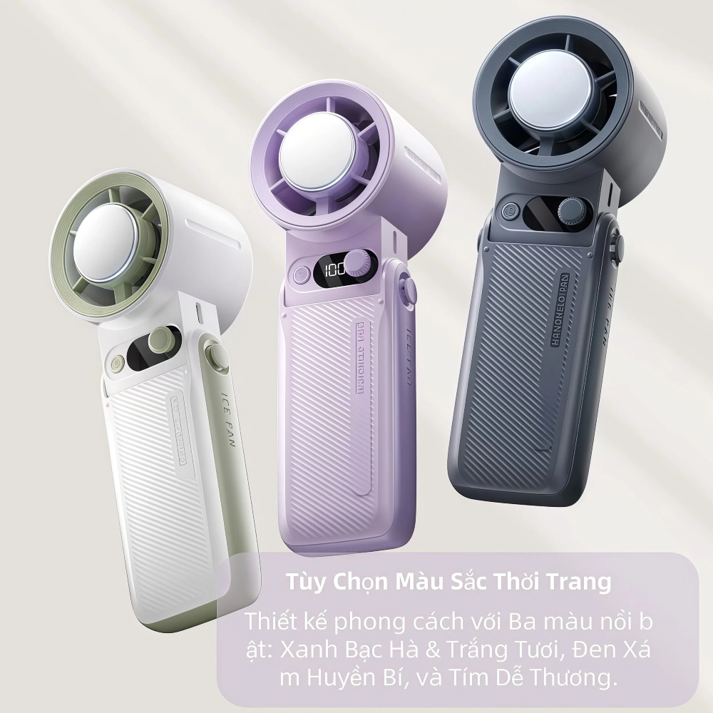 Quạt cầm tay băng lạnh có Sò lạnh quạt Turbo 199 tốc độ gió 8000mah có thể sạc lại không ồn làm mát