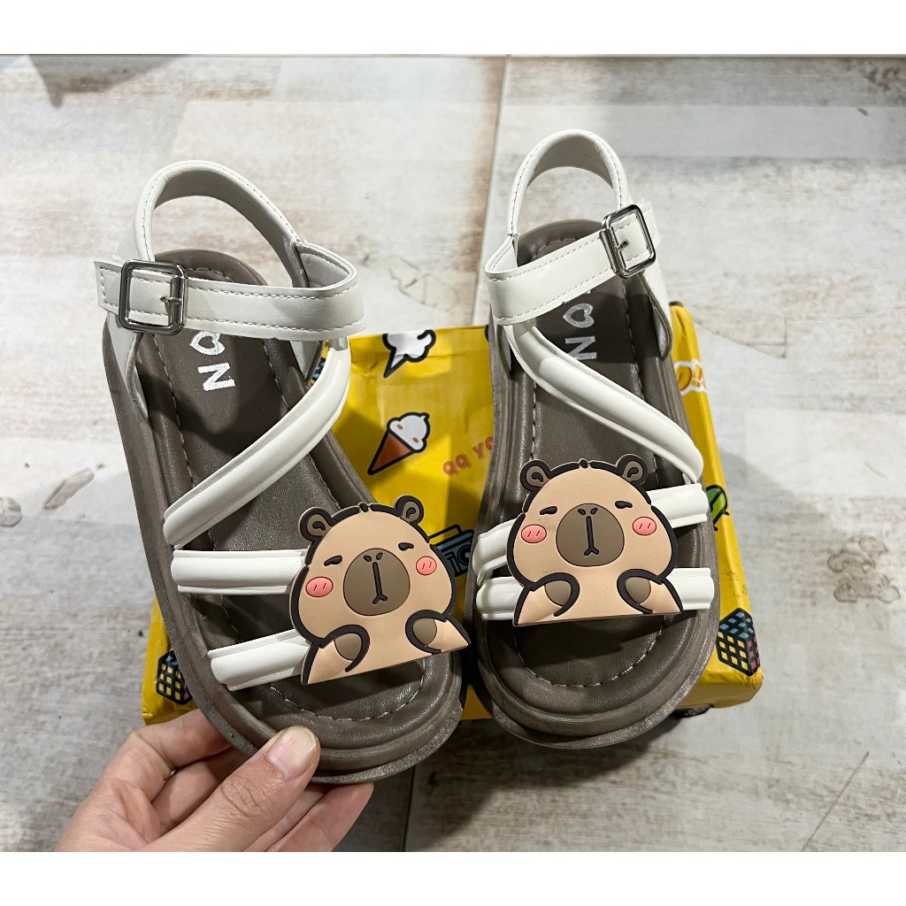 (hàng sẵn ) sandal cho bé dép quai hậu  cho bé da PU êm chân quai chéo đơn giản kiêu sa điệu đà êm chân cinnamoroll 8519