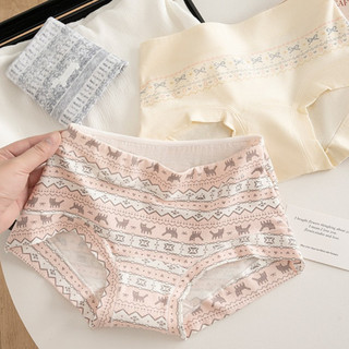 Combo 3 Quần Lót Nữ Cotton Cạp Cao Hoạ Tiết Nhí Xinh Xắn, Quần Chip Mềm Thoáng Đáy Dài 2 Lớp King Shop L-5296