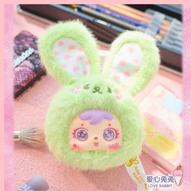 [Hỏa tốc HCM] Blind Box Móc khóa gấu bông Samuel San Xiao Mao Make up Mirror chính hãng