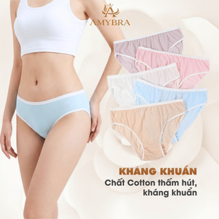 Combo Quần Lót Cotton 1 Lần An Toàn Tiện Lợi, Túi 5 Quần Chip Kháng Khuẩn Phù Hợp Du Lịch, Mẹ Bầu Sau Sinh AMYBRA L594