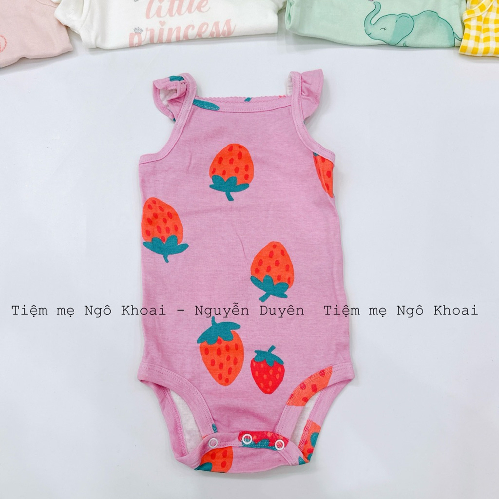 [MD17] 3/6M 7-9kg Body suit hai dây, cánh tiên, ba lỗ cho bé yêu chất liệu cotton mềm mát