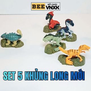 Bộ 5 mô hình khủng long Jurassic World Micro Collection mẫu mới của Mattel - BEE VNXK