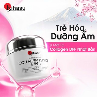 Kem Dưỡng Collagen Kihasu Peptide 6in1 Dưỡng Trắng, Trẻ Hóa, Mờ Thâm Nám Tàn Nhang