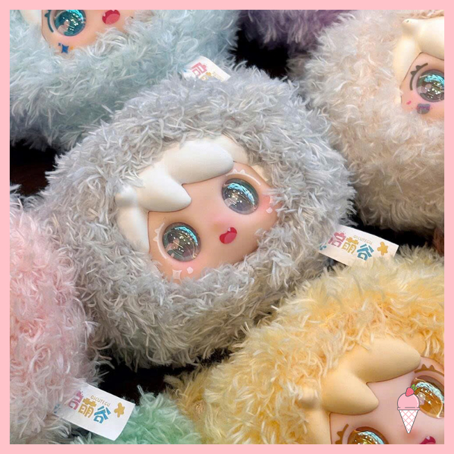 [Hỏa tốc HCM] Móc khóa gâu bông Nabao Dreamy Fluffy Cat Series Blind box chính hãng