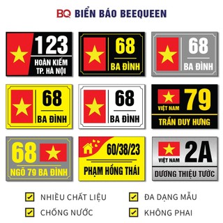Biển số nhà, biển số phòng, biển số phòng nhà nghỉ, khách sạn chất liệu mica cán alu chống nước