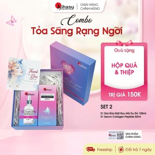 Set Quà Tặng Tỏa Sáng Rạng Ngời Kihasu Collagen 6in1 Quà Tặng Cô Giáo, Mẹ, Bạn Gái, 20/11, Sinh Nhật, 8/3, Valentine