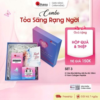 Set Quà Tặng Tỏa Sáng Rạng Ngời Kihasu Collagen 6in1 Quà Tặng Cô Giáo, Mẹ, Bạn Gái, 20/11, Sinh Nhật, 8/3, Valentine