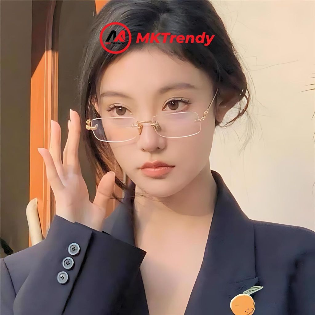 [Live x MKTRENDY] Kính đổi màu không viền X13 gọng kim loại chống ánh sáng xanh chống tia UV thời trang nam nữ