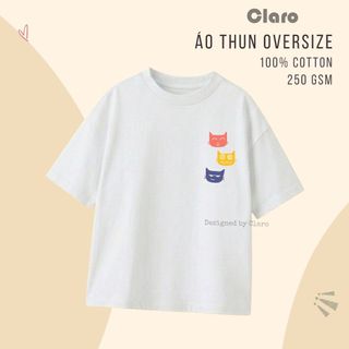 Áo Thun Nam Nữ Oversize 100% Cotton Cao Cấp CLARO - áo phông unisex độc đáo