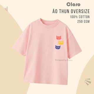 Áo Thun Nam Nữ Oversize 100% Cotton Cao Cấp CLARO - áo phông unisex độc đáo