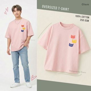 Áo Thun Nam Nữ Oversize 100% Cotton Cao Cấp CLARO - áo phông unisex độc đáo