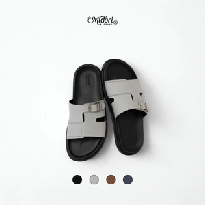 Dép Unisex Da Microfiber BROLY Quai Ngang Đế Bệt Chống Trượt Phong Cách Thời Trang Nam | M STUDIO