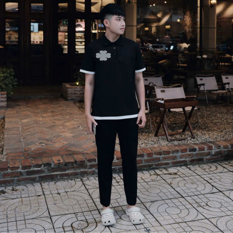 &aacute;o polo kết hợp quần jean