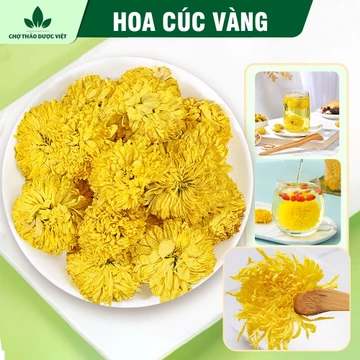 Hoa cúc vàng 100g, trà hoa cúc khô, nguyên bông vàng đẹp, trà hoa cúc vàng, tốt cho sức khoẻ