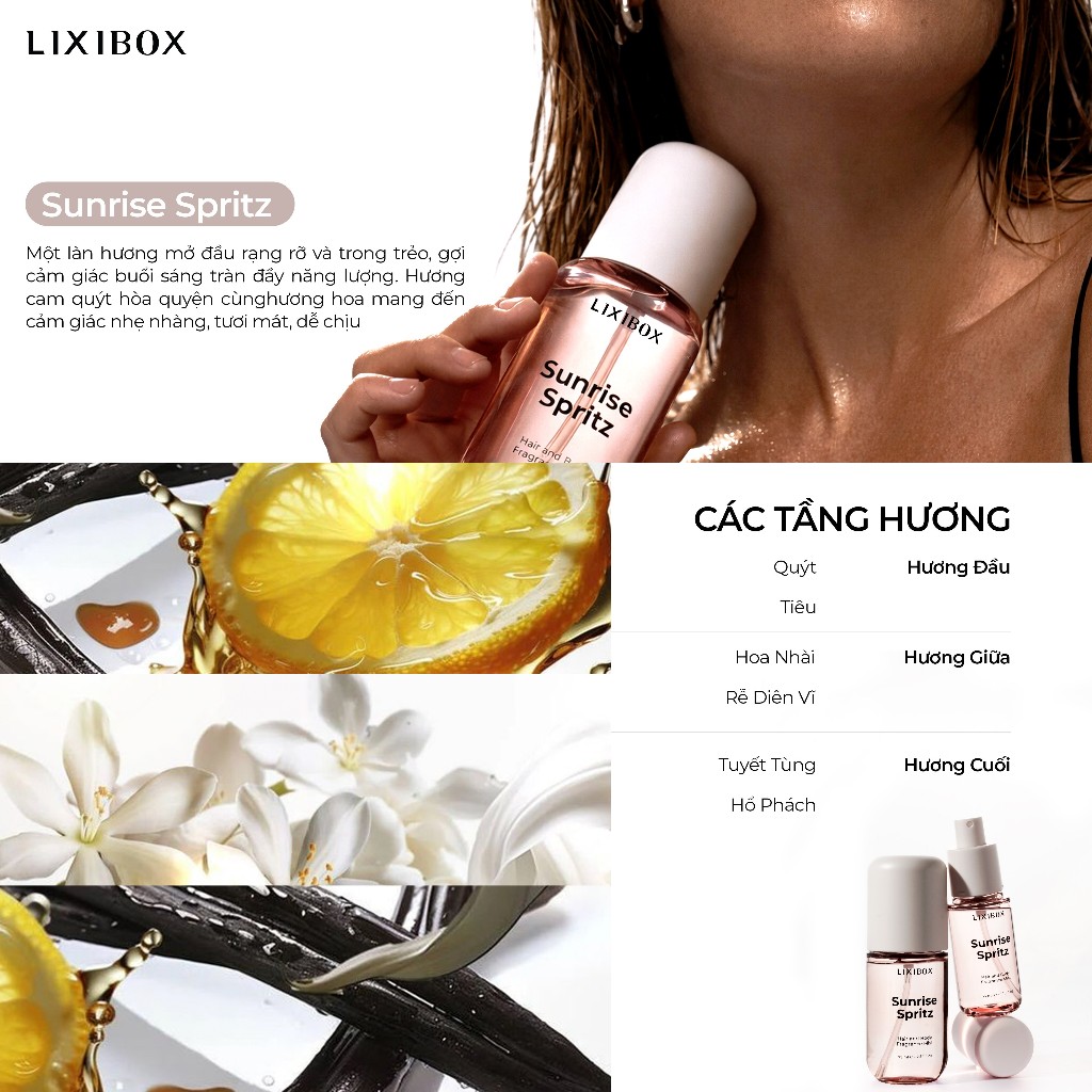 [Gift] Set 03 Chai Nước Hoa Tóc & Toàn Thân Lixibox Hair And Body Fragrance Mist Moments 03 x 35ml