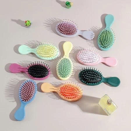 Lược chải tóc mini cầm tay nhiều màu có đệm khí gỡ rối massage da dầu