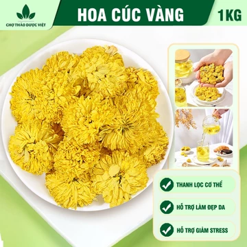 Hoa cúc vàng 1kg, trà hoa cúc khô, nguyên bông vàng đẹp, trà hoa cúc vàng, tốt cho sức khoẻ