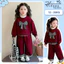 Set đồ Tết cho bé gái,bộ nỉ thu đông cho bé màu đỏ đô xinh xắn phối kèm nơ,viền ren kẻ BT5