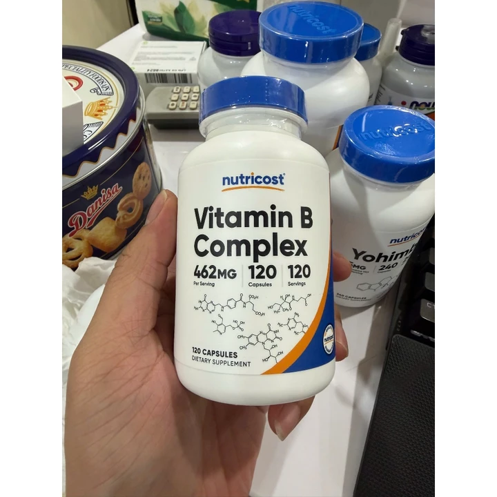 Nutricost Vitamin B Complex ,Bronson Vitamin B Complex With Vitamin C bổ sung vitamin giảm căng thẳng mệt mỏi hỗ trợ SK