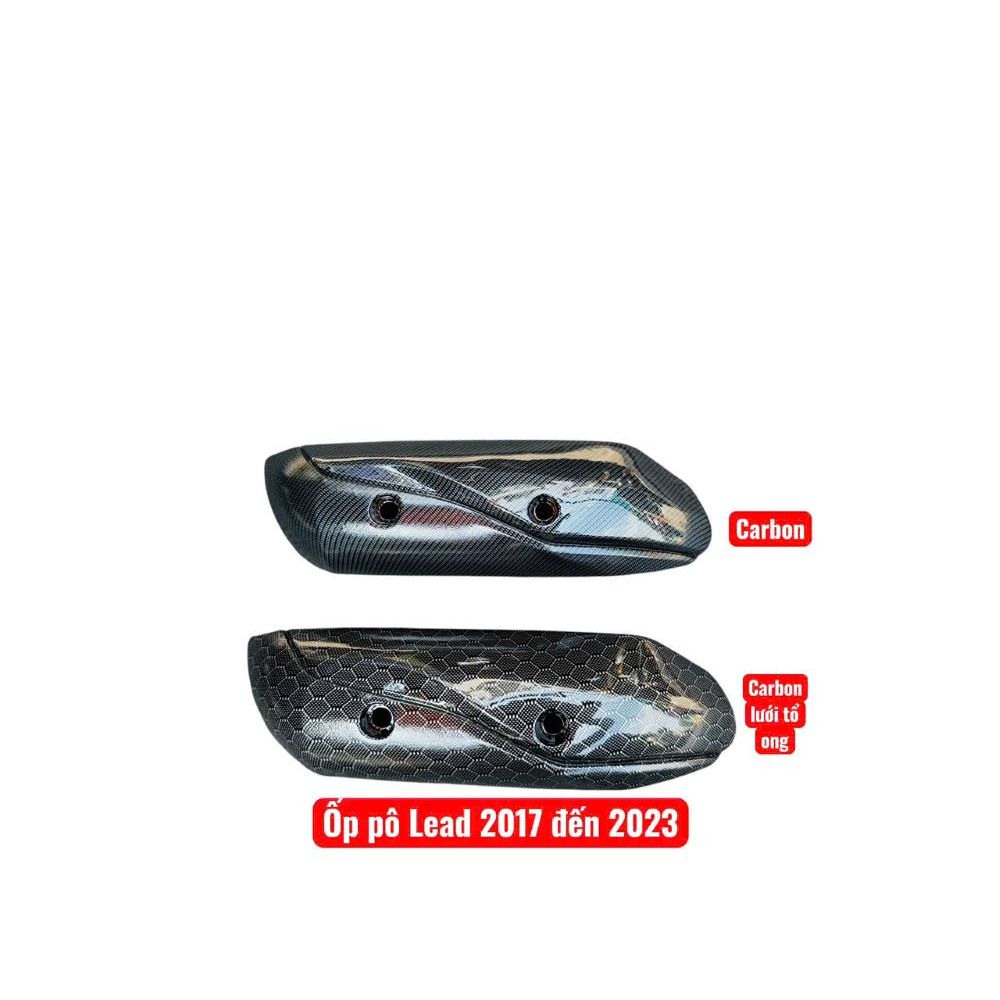 Ốp pô Carbon gắn xe máy LEAD 2017 đến 2023 nhựa ABS chất lượng