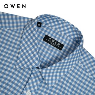 Owen - Áo sơ mi ngắn tay Regular Fit AR255013NT màu Xanh chất liệu Bamboo