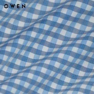 Owen - Áo sơ mi ngắn tay Regular Fit AR255013NT màu Xanh chất liệu Bamboo
