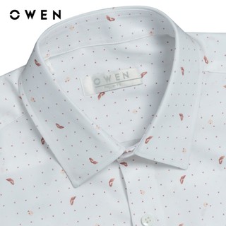 Owen - Áo sơ mi dài tay Regular Fit AR255033D màu Trắng chất liệu Nano