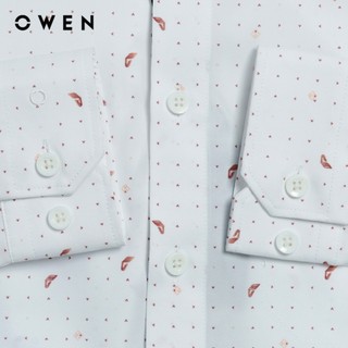 Owen - Áo sơ mi dài tay Regular Fit AR255033D màu Trắng chất liệu Nano