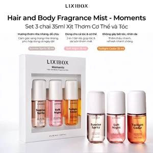 Set 03 Chai Nước Hoa Tóc & Toàn Thân Lixibox Hair And Body Fragrance Mist Moments 03 x 35ml