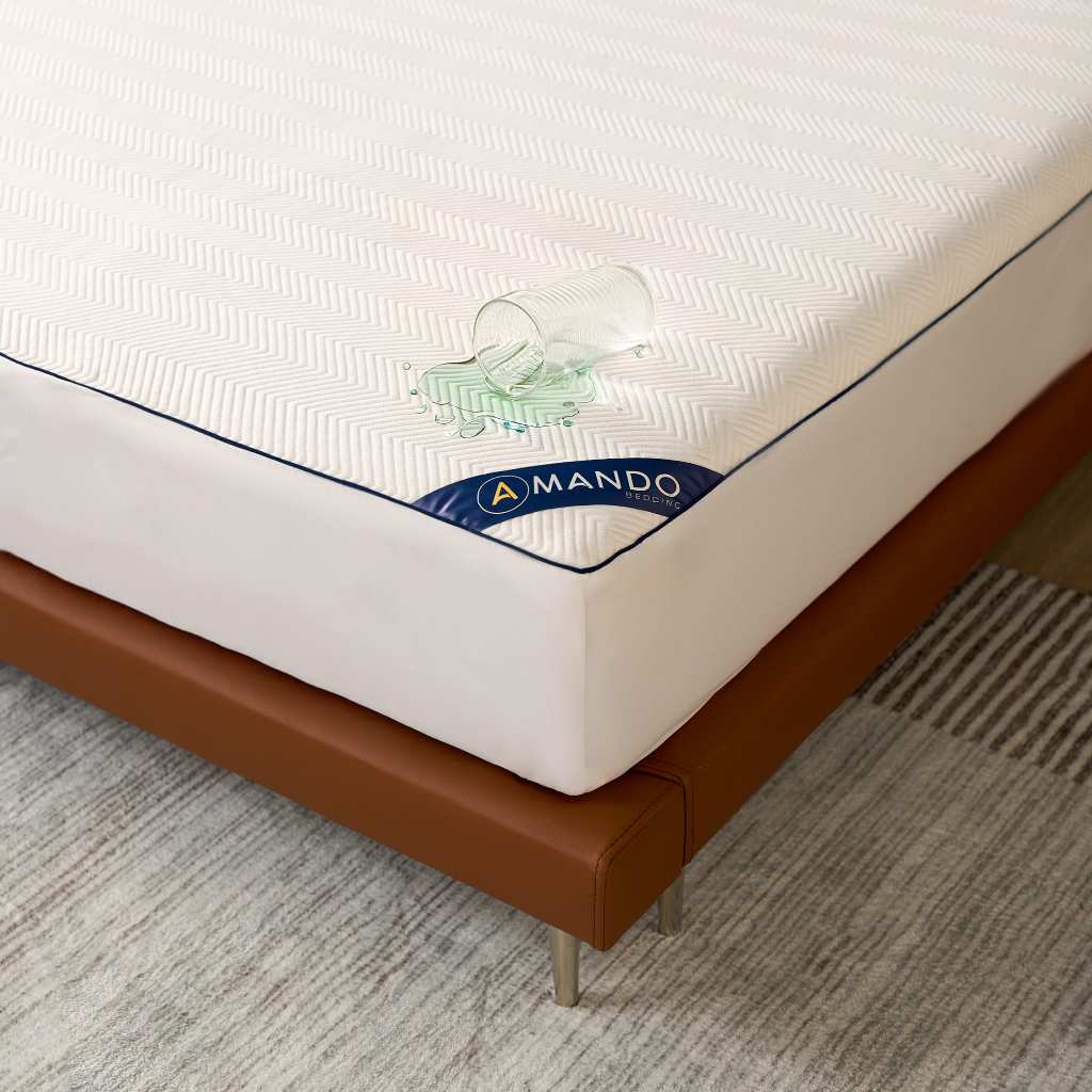 Bảo vệ nệm diều hòa Amando Cool Guard - Set chống thấm 3 món, vỏ gối chống thấm, ga chống thấm (nệm <35cm)