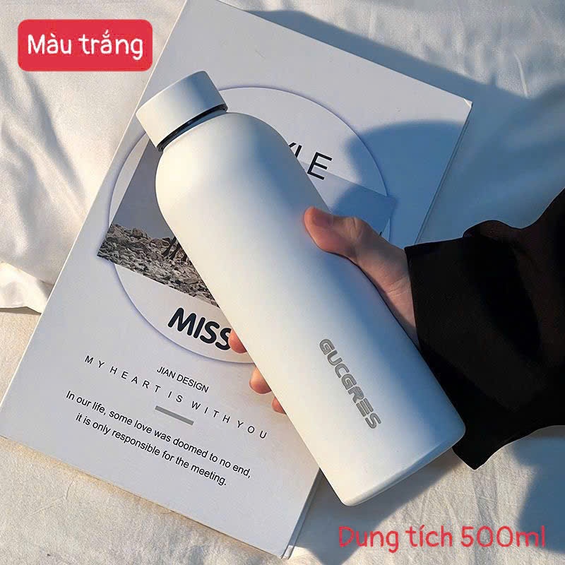Bình Giữ Nhiệt Thể Thao 500ml Inox 304 – Bình Nước Giữ Nóng Lạnh, Thiết Kế Đơn Giản Sang Trọng