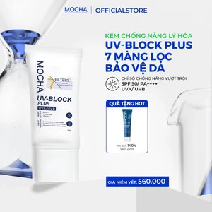 Kem Chống Nắng SPF 50 Mocha Kiềm Dầu,Nâng Tone, An Toàn Cho Nhiều Loại Da