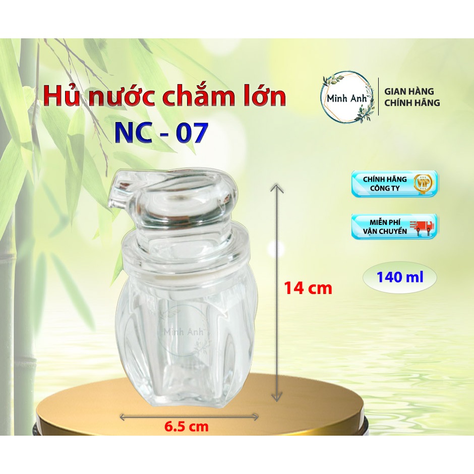 [ Hỏa tốc ] Hủ nước chắm NHỰA trong suốt HNC05 - HNC06 - HNC07 - bền đẹp ( lọ đựng nước chắm nhỏ - trung - đại )