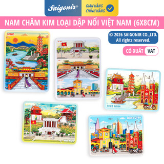 Nam châm tủ lạnh lưu niệm chất liệu thiếc in sắc nét có chi tiết dập nổi ấn tượng size 6x8cm hình ảnh Việt Nam