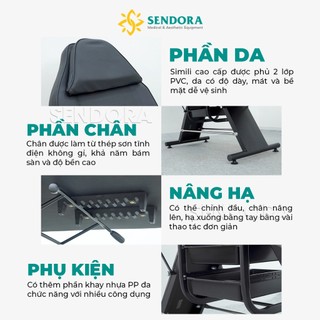 Giường phun xăm giá rẻ, giường tiêm filler thẩm mỹ nhập khẩu HMBB-8250