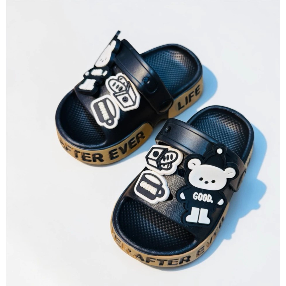 Dép bánh mì có quai sau tập đi cho bé trai bé gái hình thỏ Baby Three gấu siêu nhẹ siêu mềm