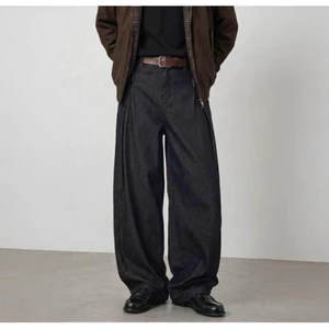 Quần Jean Form Rộng Unisex 2026 - Phong Cách Retro Mỹ, Họa Tiết Thủ Công Chất Lượng Cao Cấp