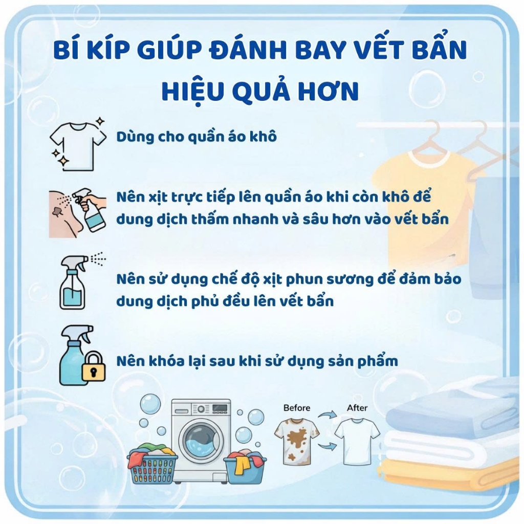 [1000 LẦN XỊT]  Xịt Tẩy Quần Áo Cho Bé Paul Medison 510ML – Không Cần Chà Mạnh, Phù Hợp Da Nhạy Cảm, Không Lo Phai Màu