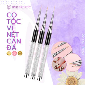Cọ Tóc Vẽ Nét Cán Đá Cao Cấp Mary Artistry Kích Cỡ 7mm, 9mm, 11mm Tùy Chọn - Vẽ Chi Tiết