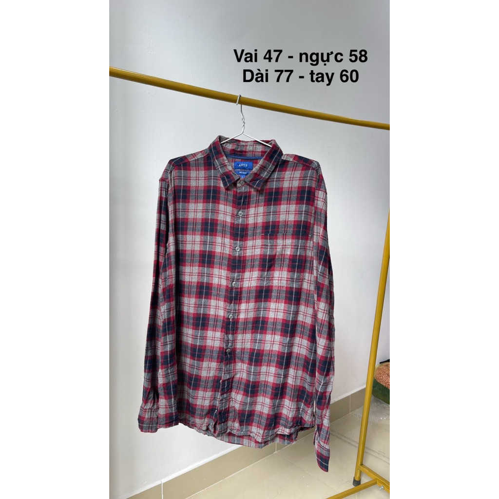 sơ mi flannel USA - L -trên 70kg
