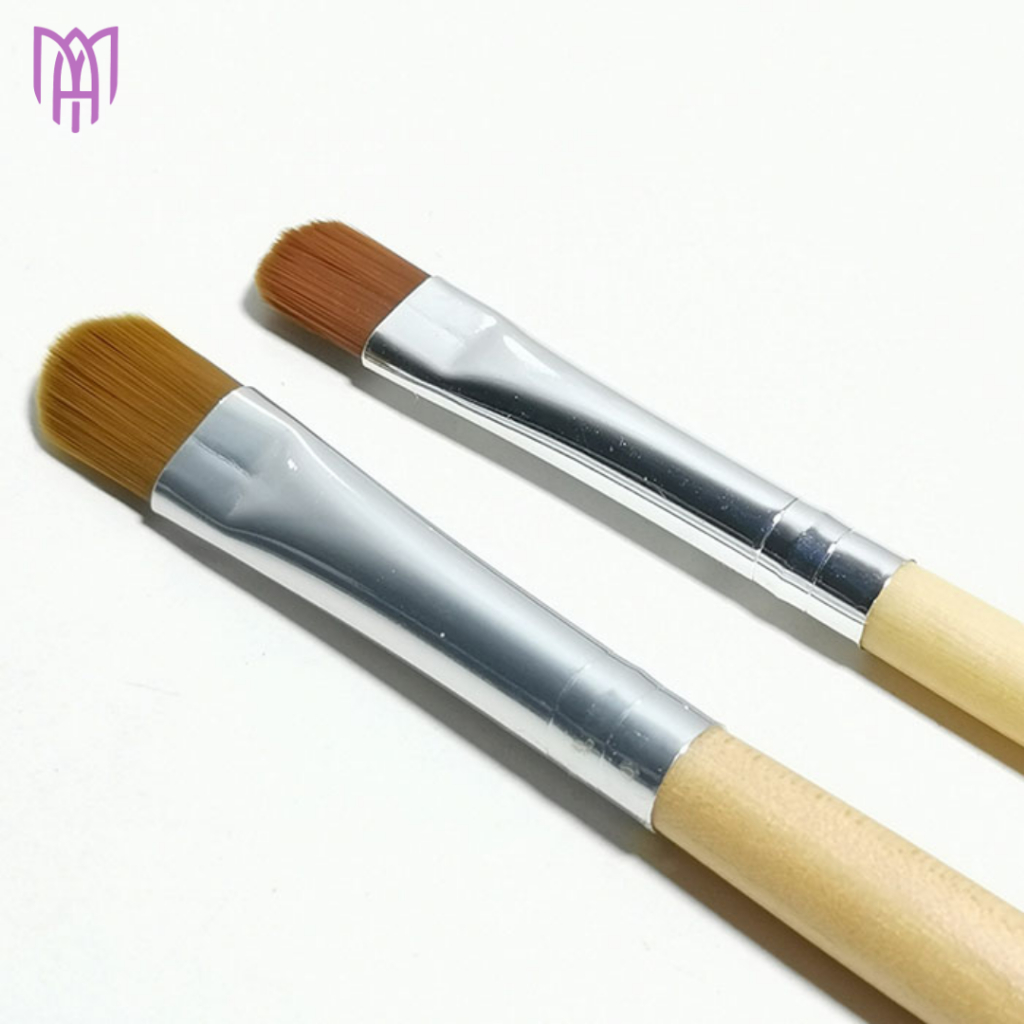 Cọ Nail Phen (French) GH Girl Heaven Đầu Móng Lớn Nhỏ, Cọ Chùi Phen Móng - Cán Đen, Cán Gỗ
