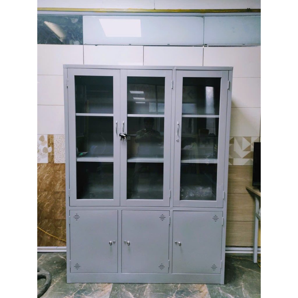 tủ hồ sơ kính đựng tài liệu, sắt dày 5 - 7 zems...