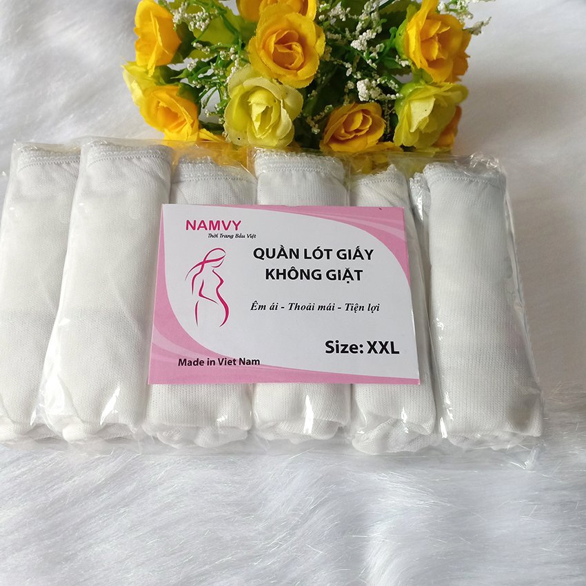Set 6 Chiếc Quần Lót Giấy Nữ Dùng 1 Lần Cotton Mềm Êm