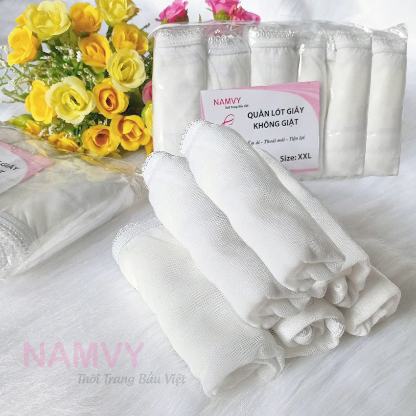 Set 6 Chiếc Quần Lót Giấy Nữ Dùng 1 Lần Cotton Mềm Êm