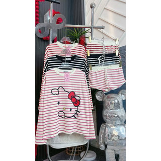 Set thun sọc kitty tay dài