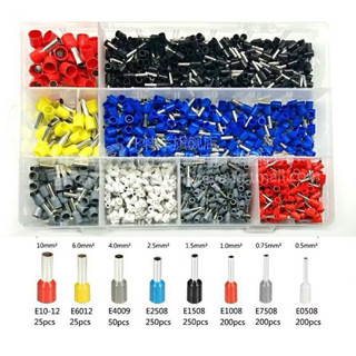 Hộp cos pin rỗng bọc nhựa 1200 cái,bộ đầu cos dây điện,1200c cos pin rỗng,cốt kim thông,kim dài đủ kích thước,cos