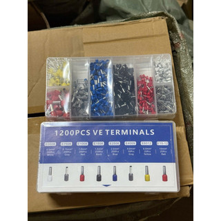 Hộp cos pin rỗng bọc nhựa 1200 cái,bộ đầu cos dây điện,1200c cos pin rỗng,cốt kim thông,kim dài đủ kích thước,cos